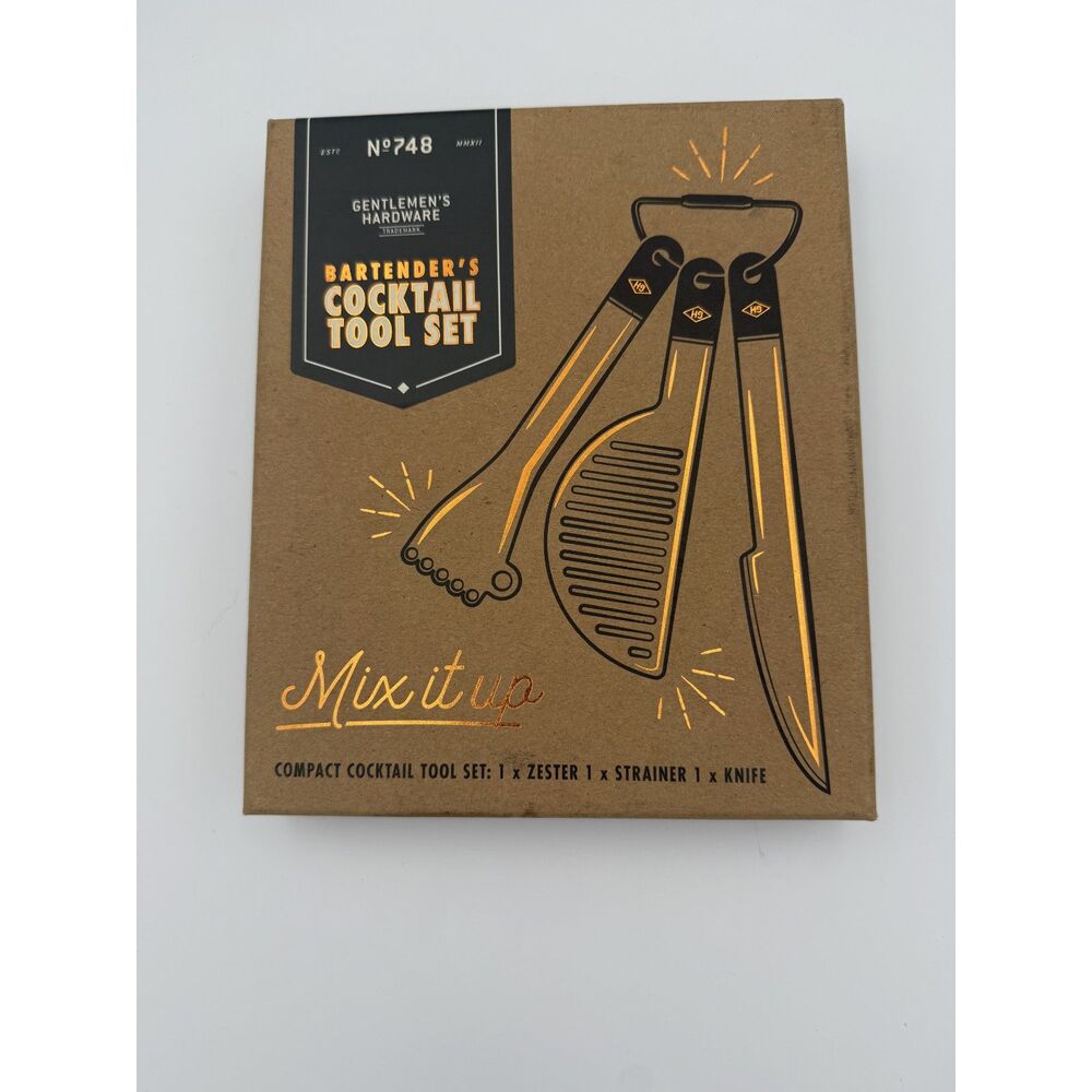 Gentleman's Hardware Bartender's Cocktail Tool Set New Unopened Gift